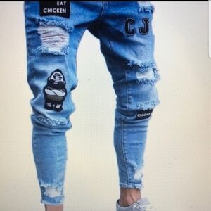 CJB Distressed Men's Skinny Jeans